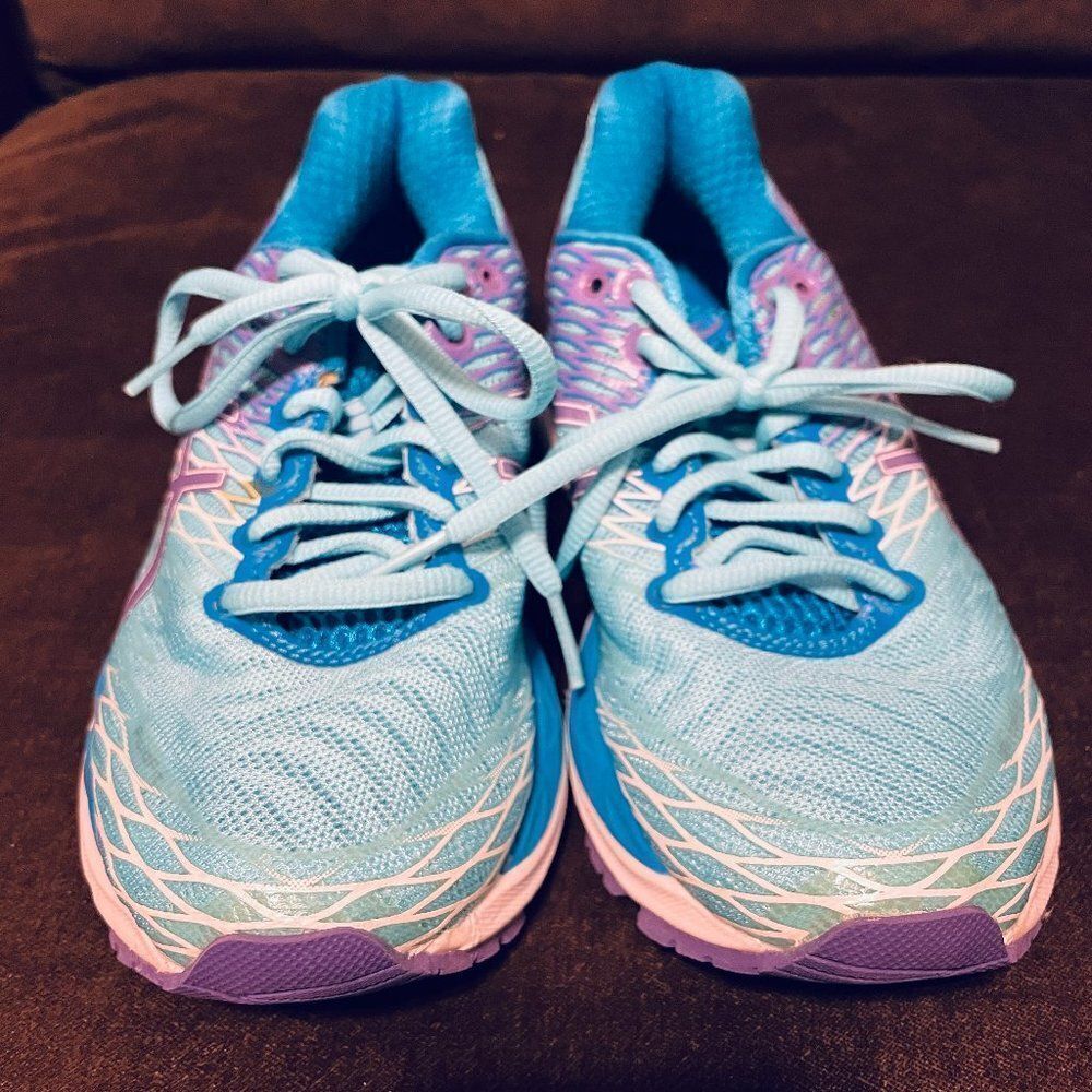 ASICS GEL-Nimbus 18 Methyl Blue Purple White Womens Running Shoes 7 Medium - Picture 3 of 15